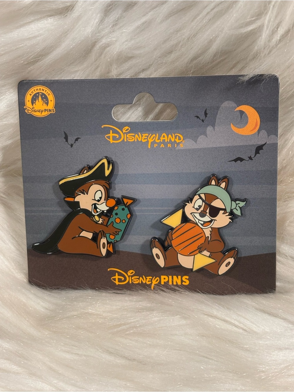Disneyland Paris DLP Chip and Dale Pin Pirate Halloween